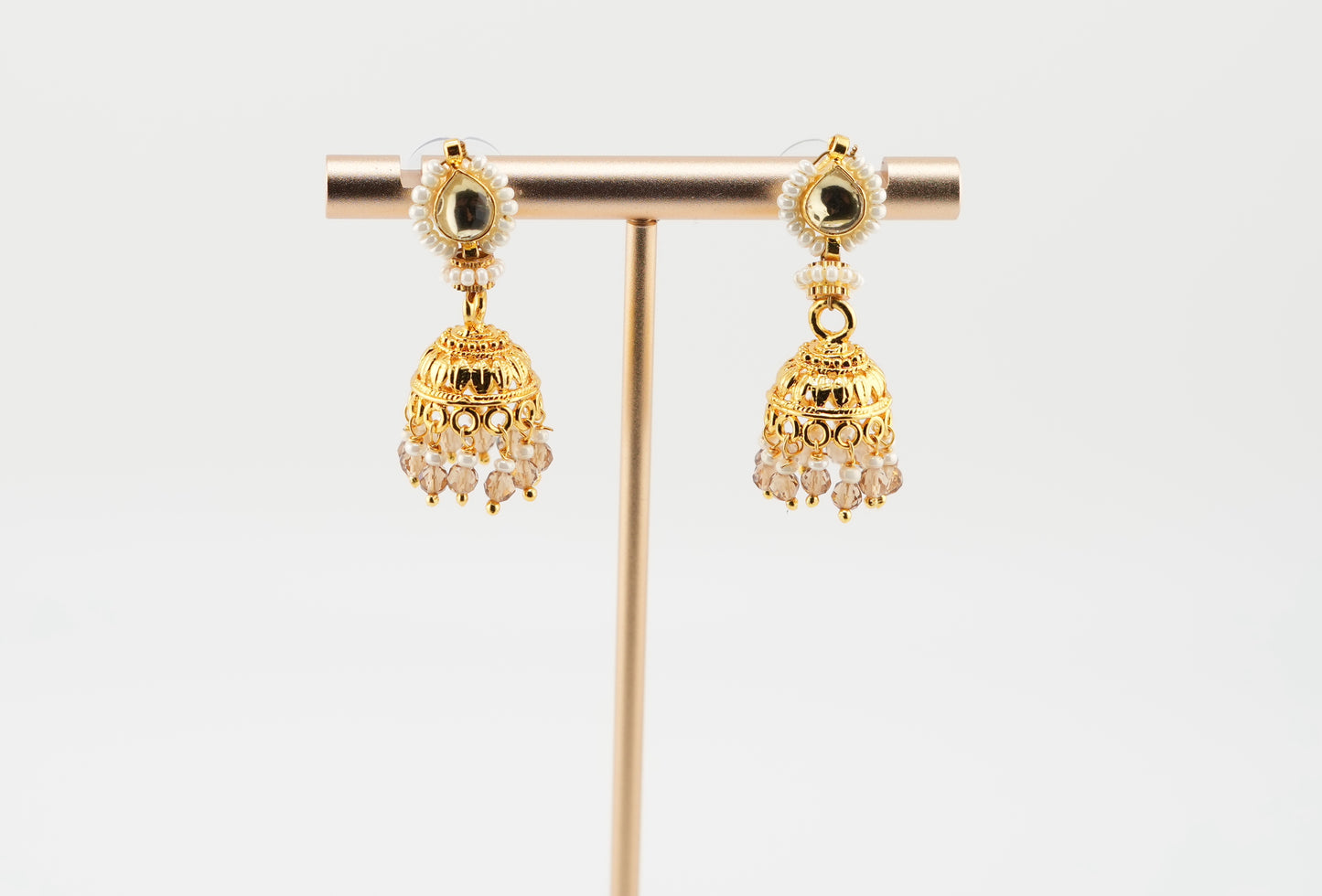 Golden Charm Jhumkas