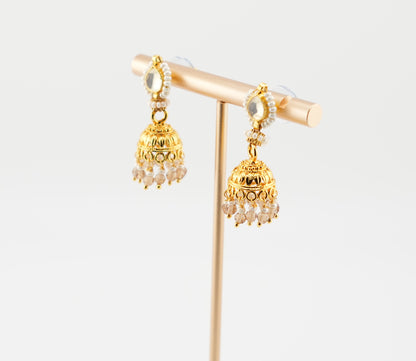 Golden Charm Jhumkas